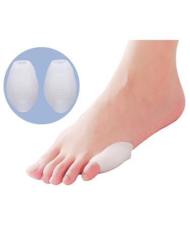 Aoiwyui Tailor's Bunion Foot Pain Relief Pad Soft Silicone Gel Bunionette Toe Pads Tailor Bunions Toes Cushion Corrector and Protectors for Tailors  Calluses  Blisters  Corns 4 Pair
