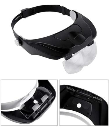 Headband Magnifier with LED Light Handsfree Reading Magnifying Glasses with LED Light 4 Detachable Lenses Interesting - Buy Online on GoSupps.com