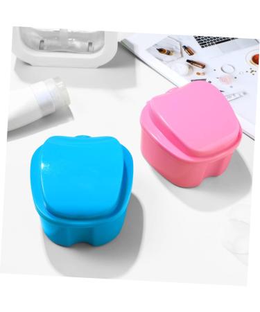 Minkissy Pink Plastic Tooth Box Set - 2 Ventilated Retainer Cases for Prosthesis - International Shipping Available - Buy Online on GoSupps.com