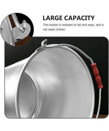 Stainless Steel Bucket Flat Back Pail and Water Pail Metal Utility Pail Ice Bucket Durable Pails for Kennels and Farms 9L Ice Buckets - Buy Online on GoSupps.com