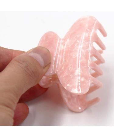 Medium Leopard Print Hair Claw Clip | Non-Slip Fashion Accessory for Teens & Women - Pink - Buy Online on GoSupps.com