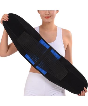 S-6XL Plus Size Lower Back Brace Men Women Back Support Belt Lumbar Brace Slimming Shapers Band Adjustable Posture Corrector Tummy Tuck Sports Fitness Waist Trainer ( Color : Blue Size : 6X-Large ) 6X-Large Blue