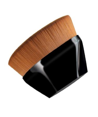 Xinfenglai Diamond-shaped Makeup Brush, Liquid Foundation Brush, Used To Mix Liquid Or Flawless Powder Cosmetics, And Comes With A Protective Cover (Black)