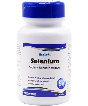 Senta 40mcg Sodium Selenite Selenium 40 mcg Immune System Booster | Promote Heart Health | Vegan & Non-GMO 60 Capsules