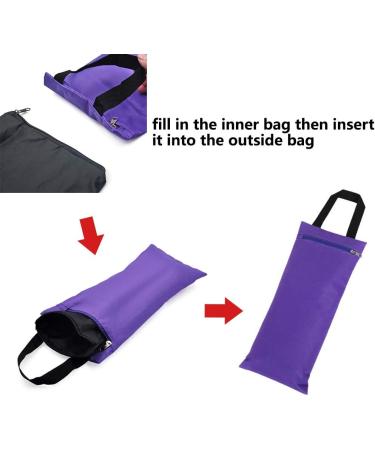 TOPTIE 2 Pack Yoga Sandbag 16 x 7 Inch Purple - Weighted Fitness Bag for Yoga and Pilates - Buy Online on GoSupps.com
