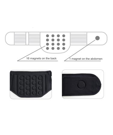 Buy Lumbar Spine Belt with 17 Magnets | Magnetic Lower Back Support for Pain Relief Sciatica & Herniated Discs - XXL Size for Men & Women - Buy Online on GoSupps.com