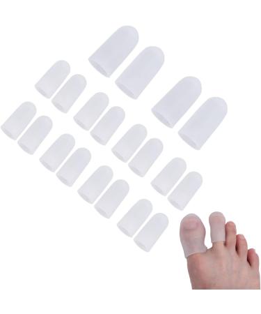 Soft Silicone Toe Protectors - Set of 10 Pairs | Prevent Friction, Hammer Toes, Blisters, Corns | Relief for Ingrown Toenails | Different Sizes with Holes - Buy Online on GoSupps.com