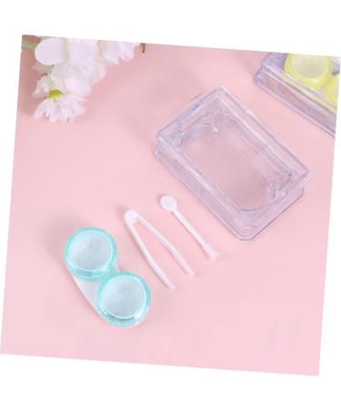 Partykindom Mini Colored Contact Lens Containers with Mirror - Japanese Style Cleaning Case (Set of 2) | 1.8x5cm - Buy Online on GoSupps.com