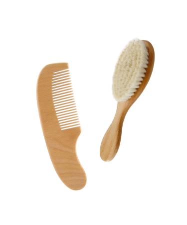 FOMIYES Scalp Massager 1 Set Shampoo Brush Baby Tool Set Newborn Comb Baby Wool Brush Wool  Beech Wooden Child Body Brush Neck Massager