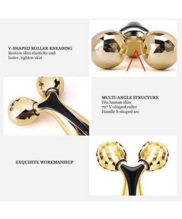 3D Face Scooter Massage Device - Skin Tightening & Facial Lifting Double Chin Removal & Anti-Wrinkle Gold Massage Tool for Face & Body - Buy Online on GoSupps.com