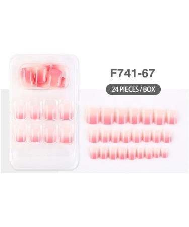 dijiusidy False Nail Perfect Matching Simple to Wear Fingernail Full Coverage Press Type Strong Viscosity Adjustable Paster Type 18 F741 Type 18 F741 - Buy Online on GoSupps.com