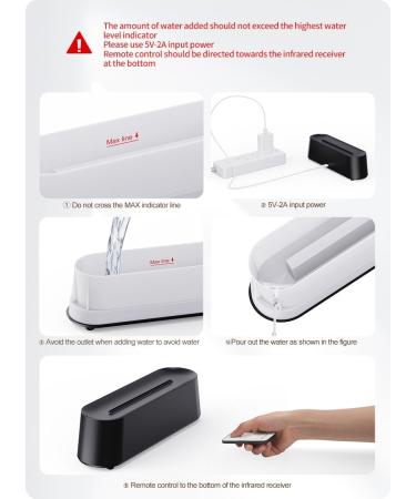 Gaeshow Aroma Diffuser with Flame Effect - 300ml Humidifier & 7-Color LED Light for Essential Oils - Perfect for Home & Office (Black) - Buy Online on GoSupps.com