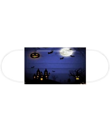 3 Ply Disposable_Face_Mask with Halloween Cute Pattern Design Comfortable Covers Suitable For Adults Outdoor Use Protection - Buy Online on GoSupps.com