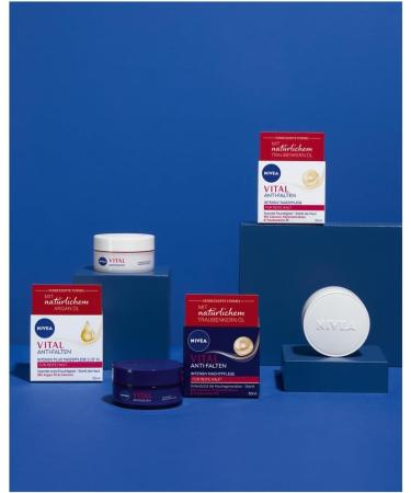 NIVEA VITAL Intensive anti-wrinkle night care for mature skin facial care with calcium pearl extracts and natural grape seed oil night cream to support skin regeneration - Buy Online on GoSupps.com