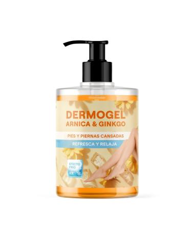 Dermo Gel Arnica & Ginkgo - Effet froid pour les pieds et les jambes fatigu s - Relaxant rafra chissant et hydratant - Haute concentration d'extraits de plantes - Naturel - 500 ml
