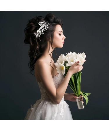 ISLHJDD Wedding Hair Comb Wedding Hair Clip Pearl Hair Comb Rhinestone Bridal Headpiece Pearl Bridal Hairclips Hair Accessories for Women and Girls - Buy Online on GoSupps.com