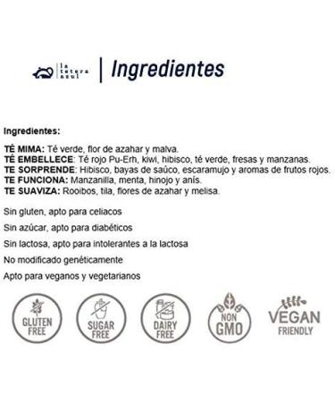  LATETERAZUL LA TETETERA BLEU Assortment of Green Tea Red Tea Hibiscus Ginger Lemon Forest Fruits Chai Latte and Menta. 21 x 1.5 g B - Buy Online on GoSupps.com