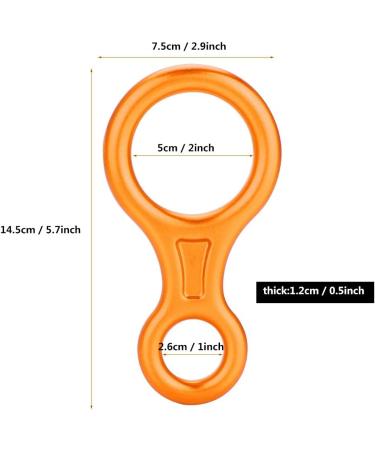 Alomejor 35KN Climbing Figure 8 Rappelling Safety Ring - Mountaineering & Rock Climbing Gear in Orange - Buy Online on GoSupps.com