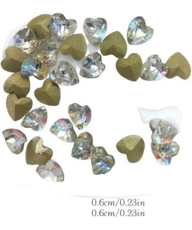dijiusidy Nail Rhinestones Manicure Decorations Multiple-Shape Multi-color Glass DIY Decor Stickers Eye-catching Beauty Tools 6 * 6mmPeach Heart 6*6mmpeach Heart - Buy Online on GoSupps.com