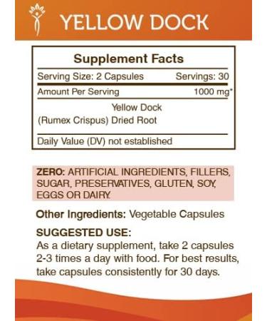 Secrets of the Tribe Yellow Dock 60 Capsules 1000 mg Yellow Dock (Rumex Crispus) Dried Root (60 Capsules) 60 Count (Pack of 1) - Buy Online on GoSupps.com