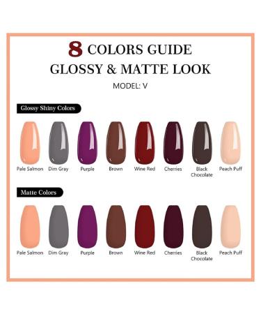 AIBRIT Gel Nail Polish 11 Pack - 8 Colors & 3 Base Coats | Glossy, Matte Top Coat | Soak-off Curing for Women - All-Season Manicure at Home - Buy Online on GoSupps.com