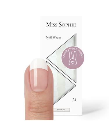 Miss Sophie Nail Wraps - 24 ultra-thin-self-adhesive long-lasting nail wraps French Tips 24