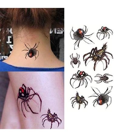 DNHCLL 15 Sheets 3D Spider Temporary Tattoo Sticker Set - Waterproof Body Art Decal for Halloween Day | Halloween Temporary Tattoos - Buy Online on GoSupps.com