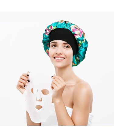4 Pcs Large Silky Satin Sleep Bonnets for Women - Multicolor | Hair Care Night Cap for Curly Hair - Buy Online on GoSupps.com