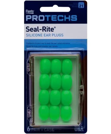 Flents Protechs Seal-Rite Silicone Moldable Ear Plugs for Water Sports - 6 Pairs Green - Buy Online on GoSupps.com