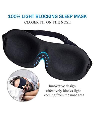 Okwu Comfort 3 Contoured Sleep Mask with 3 Ear Plugs, Case, and Carry Pouch - Black | Payless Price, Premium Quality - Buy Online on GoSupps.com