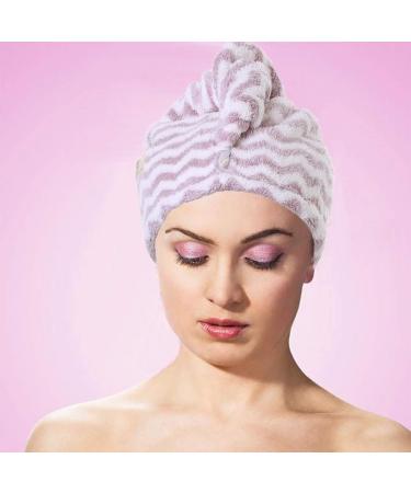 Urieo Microfiber Hair Towel Super Soft Quick-Drying Turban for Women & Girls | Absorbent Head Wrap with Buttons - Buy Online on GoSupps.com