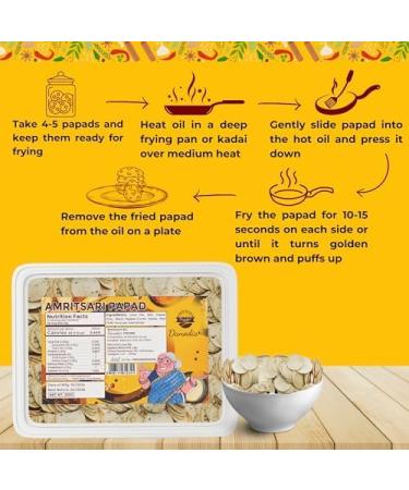  Danodia Foods Danodia Foods Amritsari Dal Papad (Cracker) - 250g | Papadam/Appalam | Crispy & Gluten Free | No Preservatives | Authentic Indian Taste - Buy Online on GoSupps.com