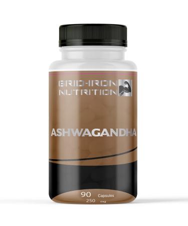 GRID-IRON NUTRITION Ashwagandha - High Potency 750mg Fast Absorption Promotes Positive Mood & Healthy Immunity (Pack of 1) - One Month Supply 90 Count (Pack of 1)