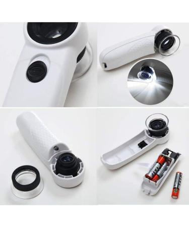 Magnifying Glasses Vision aids Handheld LED Light 30X Optical Glass HD High Magnifier Jewelry Appraisal Repair White 130 * 30mm Lupe Stationery Office Supplies 1PCS Journey - Buy Online on GoSupps.com