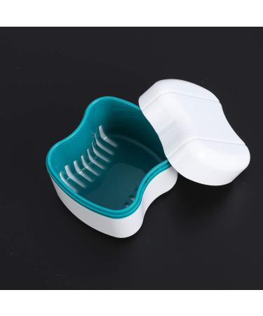 Buy ROSENICE Green Denture Tooth Storage Box with Rinse Basket - Safe & Stylish Dental Care Solution - Buy Online on GoSupps.com