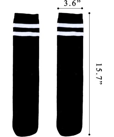 AnjeeIOT Kids Soccer Socks - White + Black | High School Team Dance Sports Socks for Boys & Girls (5-10 Years) - Buy Online on GoSupps.com