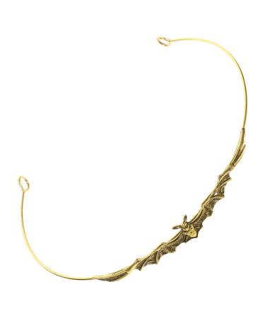 FOMIYES Bat Crown Headdress Halloween Costume Halloween Headbands Bat Wing Headband Cosplay Headband for Halloween Bat Hair Hoops Halloween Party Hair Decorations Photo Props Zinc Alloy 15.50X14.00X1.50CM Golden