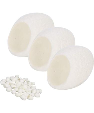 Lot de 50 Boules Exfoliantes de vers Soie pour un Nettoyage en Profondeur Soins du Visage Cocons en Soie Naturelle pour claircir la Peau Convient les Types de Peau - Buy Online on GoSupps.com