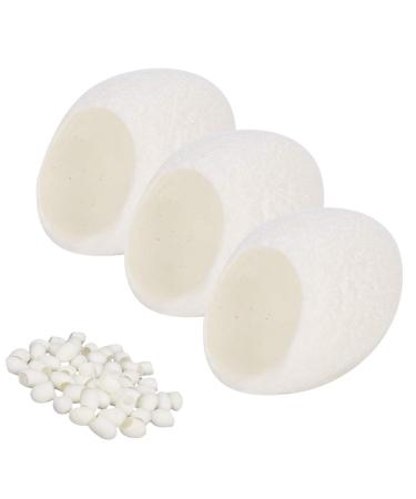 50pcs Face Cleansing Silkworm Organic Silk Cocoon Ball Pore Cleansing Blackhead Removal Exfoliating Silks Whitening Skin Silkworm Balls