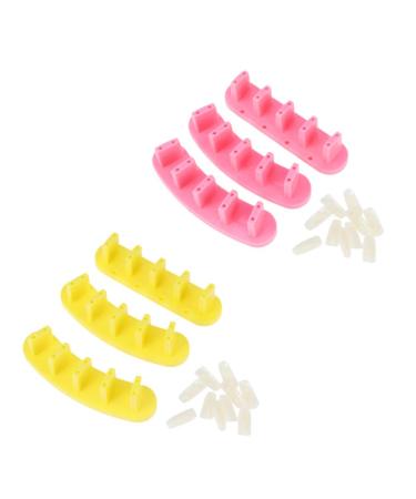 Minkissy 2 boxes nail exercise stand stands for practicing nails stand for nail tip nail stand nail with stand nail art training stand plastic acrylic manicure