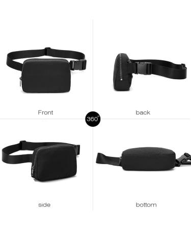 Belt Bag Waist Pack Crossbody Fanny Pack for Women and Men - Adjustable Strap, Small Pouch for Travel, Workout, Running - Black - Buy Online on GoSupps.com