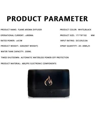 AIDA Aroma Diffuser - 230ml USB Essential Oil & Fragrance Lamp with 7 LED Flame Effect - Perfect for Home & Office - Buy Online on GoSupps.com