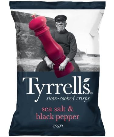 Tyrrell's Smooth Black Pepper and Salt Chips 150g Pack of 4 - Buy Online on GoSupps.com