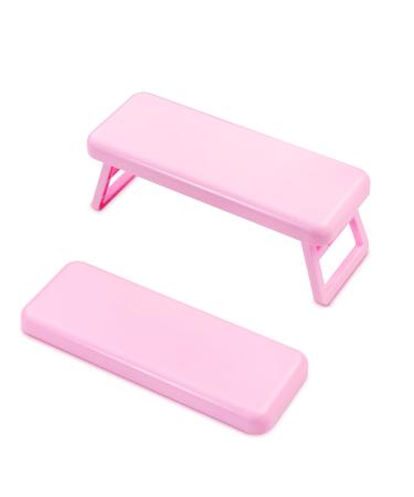 Nail Arm Rest Hand Cushion PU Leather Nail Cushion Foldable Nail Armrest Cushion For Beauty Salons And Home Manicure Foldable Nail Hand Cushion Nail Arm Rest Pu Leather Nail Hand Rest For Home Use Pink