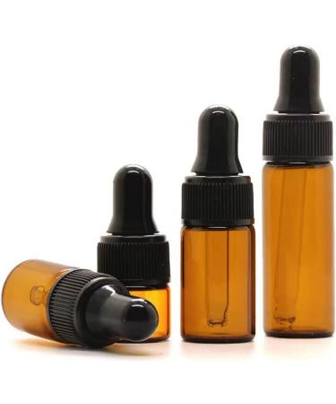 rongweiwang 20piece Leak-proof Mini Dropper Bottle Portable Glass Container For Essential Oils Refillable Bottle Glass Droppers 5ml - Buy Online on GoSupps.com