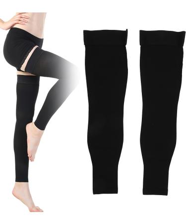 Buy Sonew Thigh-High Compression Stockings - Black S to XXL | Toe-Free Long Leg Gores for Men & Women | Non-Slip Travel & Sports Socks - Buy Online on GoSupps.com