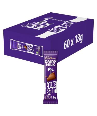 Cadbury Cadbury Dairy Milk Pack of 60 Chocolate Bars 18g Milk Chocolate