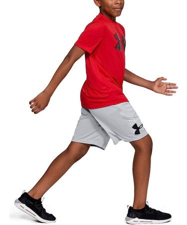 Under Armour Boys' Prototype Logo Shorts - Mod Gray/Black - Size Medium - Buy Online on GoSupps.com
