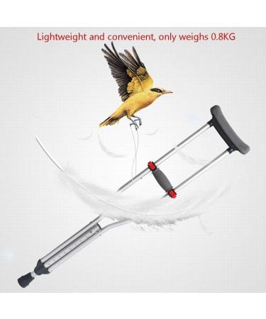 Forearm Crutches Aluminum Folding Underarm Crutches Height Adjustable 43 to 63 Inch Walking Canes for Walking Rehab Independence - Buy Online on GoSupps.com