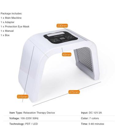 7 Color LED Facial Skin Therapy Mask LED Face Skin Light Treatment Anti-wrinkle Anti-aging Whitening Tender Skin Acne Kit - Buy Online on GoSupps.com
